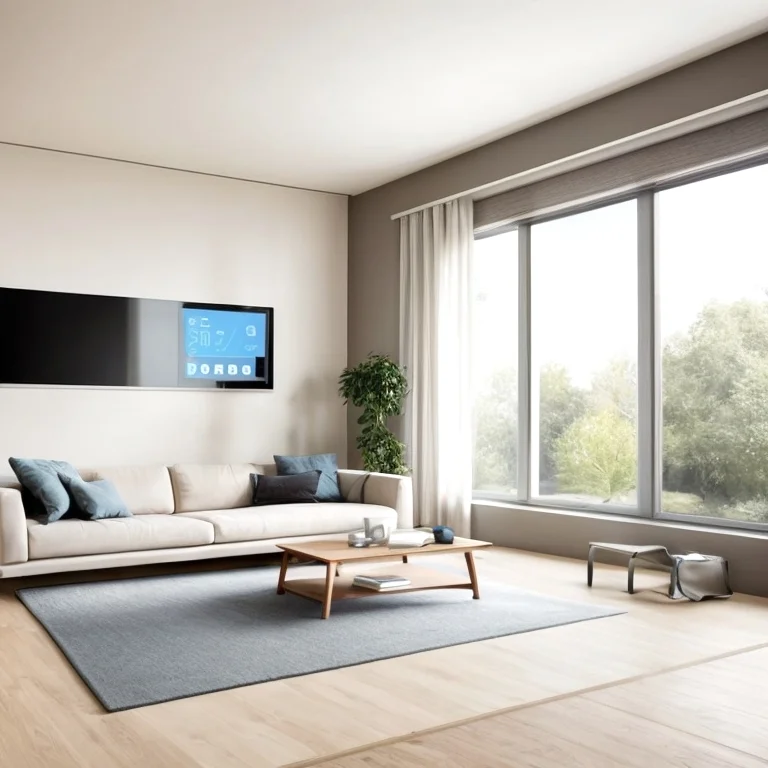 Smartes Wohnzimmer mit automatisierter Beleuchtung